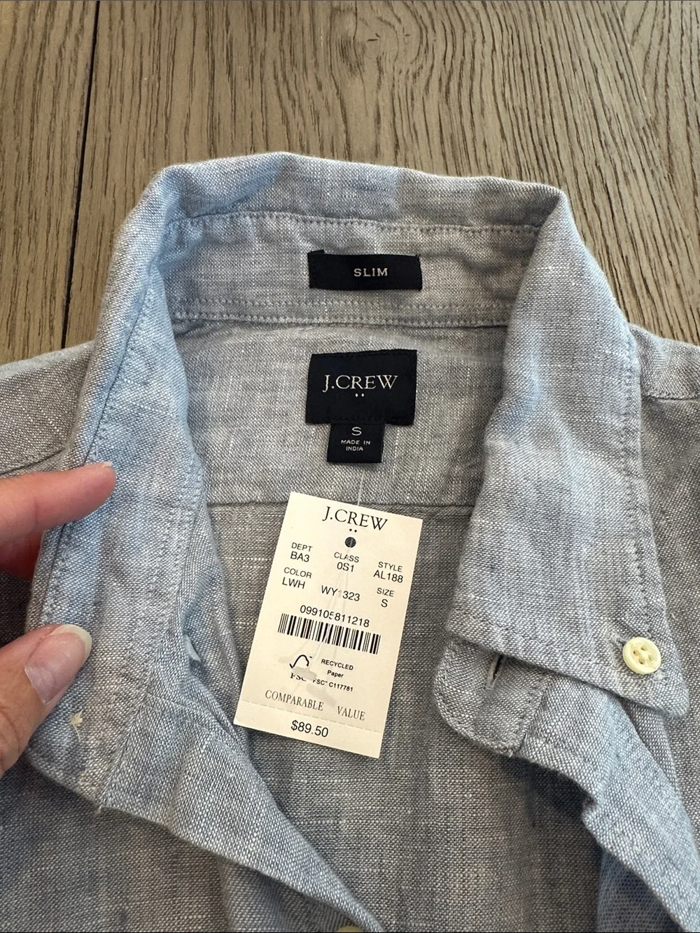 Men’s J Crew Button Down Linen Shirt- Size small